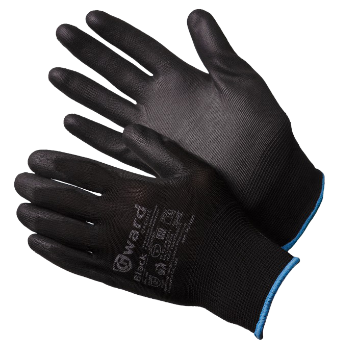Перчатки нейлоновые с полиуретановым покрытием Black