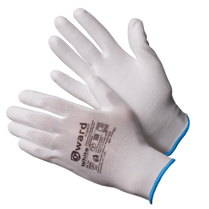 Перчатки нейлоновые с полиуретановым покрытием White
