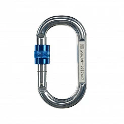 Карабин овал алюминиевый с муфтой (Keylock)